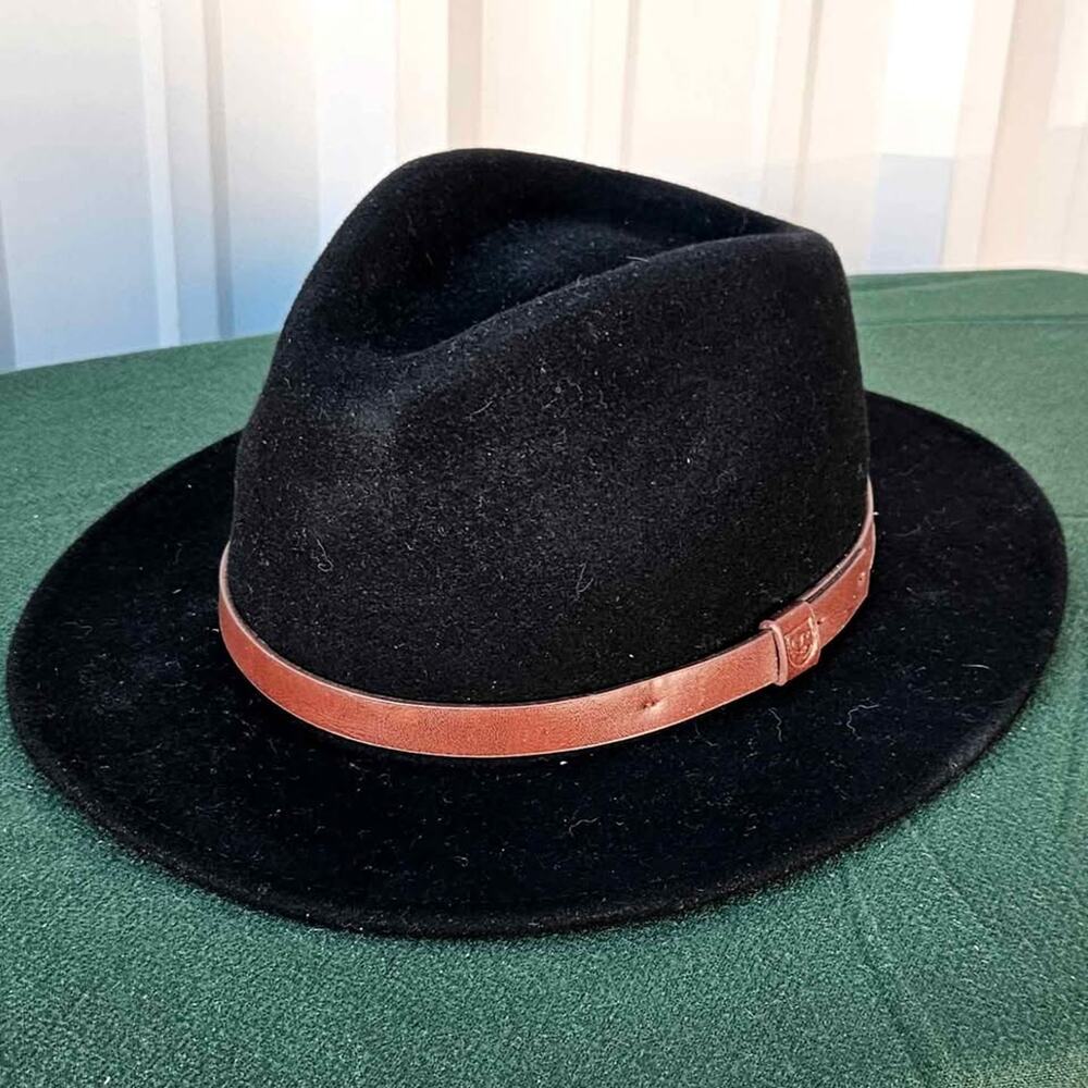 Brixton Black Felt Fedora Hat – Size 7¼